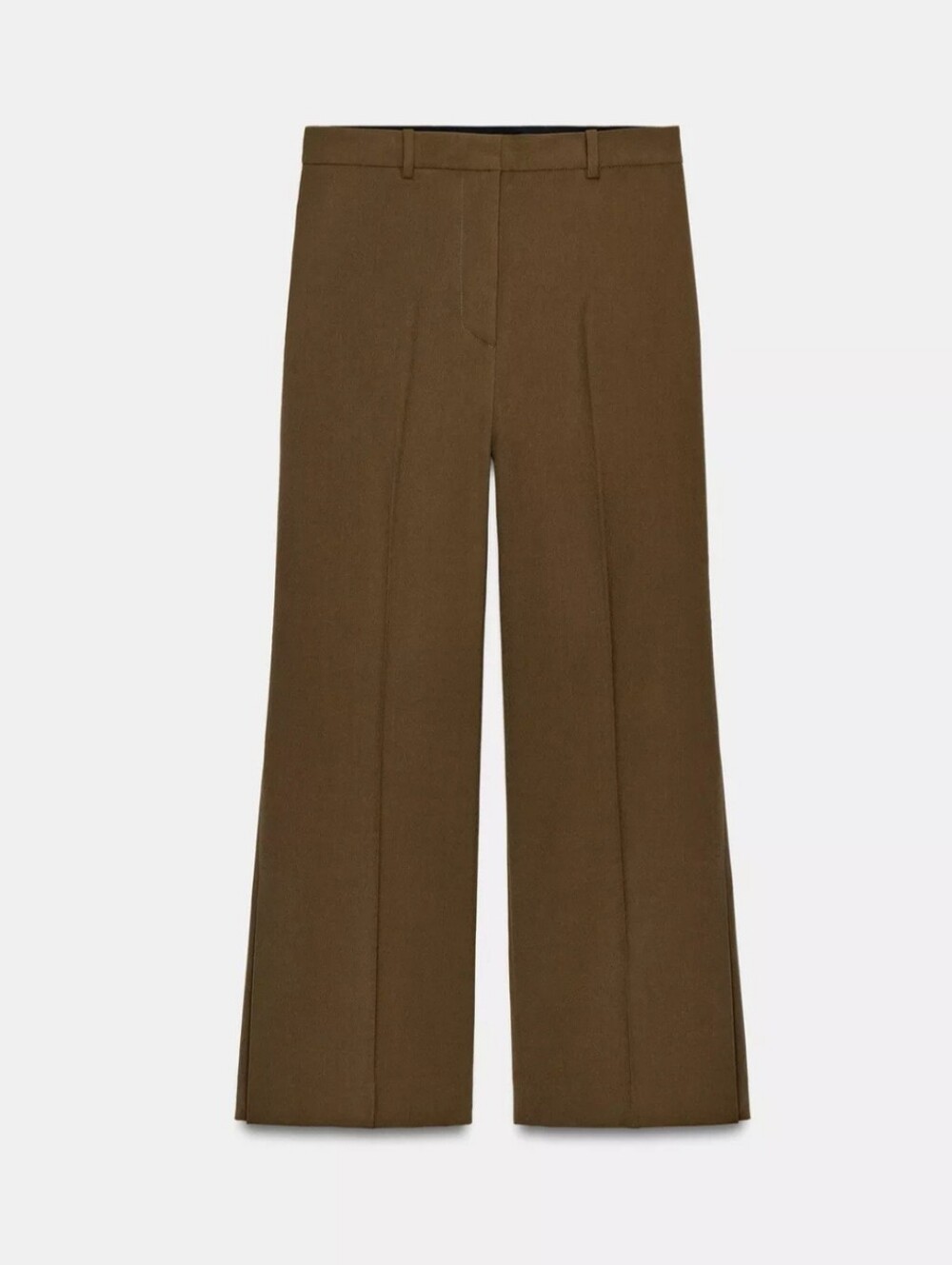 Zara Women Hight Waisted Khaki Pants Wide-Leg Tailored Pants Size M